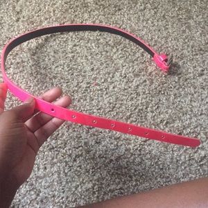 Glossy kids hot pink belt